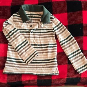 Falls Creek Kids Polo - Green and Brown Stripes